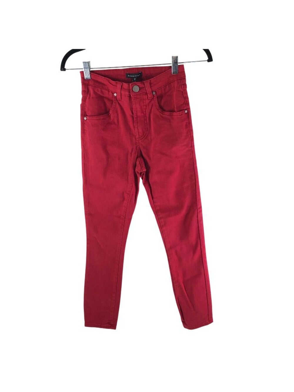 Universal Standard Seine High Rise Skinny Jeans Red 00